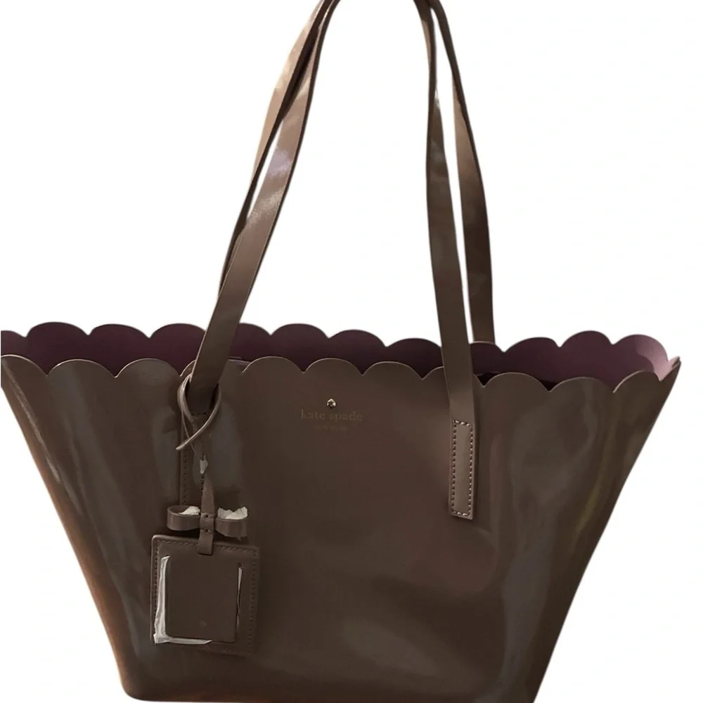 Kate Spade Brown Scalloped Tote